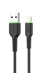 SEFIS nabíjací dátový kábel GR s konektormi USB-A a Lightning 1m čierny