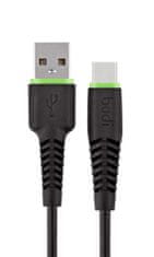 SEFIS nabíjací dátový kábel GR2 s konektormi USB-A a USB-C 1,2m čierny