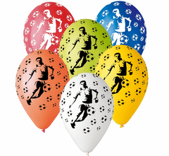 GoDan Latexové balóny na hélium Futbalový hráč - 5 ks