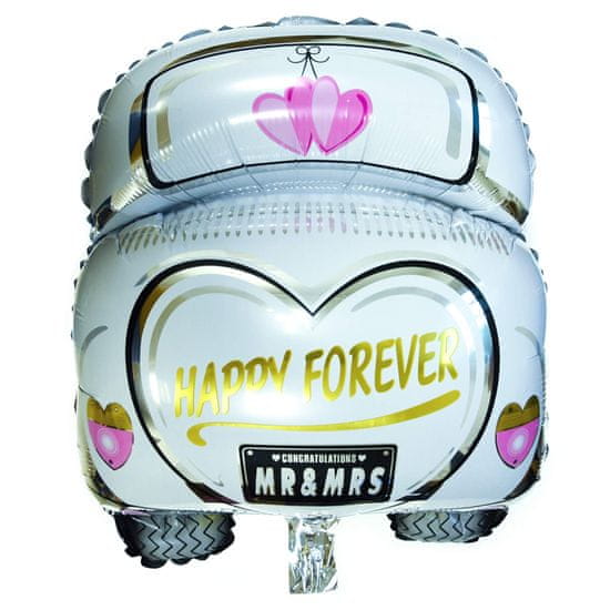 PartyDeco Fóliový balón - Happy Forever