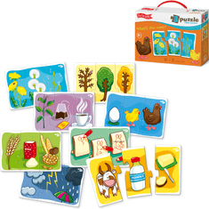 Farfarland Vzdelávacie puzzle - "čo bude ďalej?(Triple)". Farebné puzzle pre batoľatá. Učebné hračky pre deti