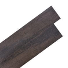 Vidaxl Samolepiace podlahové dosky z PVC 5,21 m2 2 mm tmavohnedé