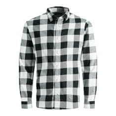 Jack&Jones Pánska košeľa JJEGINGHAM Slim Fit 12181602 Whisper White (Veľkosť L)