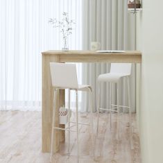 Vidaxl Barový stôl, biely a dub sonoma, 102x45x103,5 cm