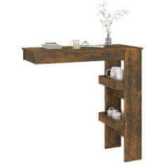 Vidaxl Nástenný barový stôl dymový dub 102x45x103,5cm spracované drevo