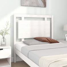Vidaxl Čelo postele, biele, 95,5x4x100 cm, masívne borovicové drevo