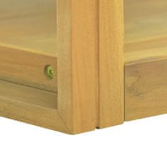 Vidaxl Kúpeľňová polička, 60x45x35 cm, masívne teakové drevo