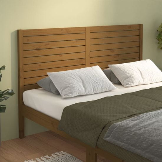 Vidaxl Čelo postele, medovo hnedé, 126x4x100 cm, borovicové drevo