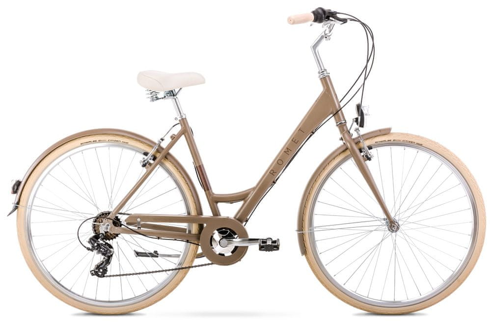 Romet mestský bicykel Sonata Eco 26 + košík 13.0", zlatá