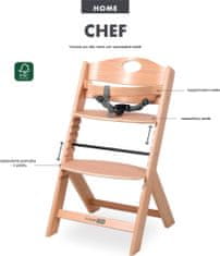 Freeon Drevená jedálenská stolička Chef Natur