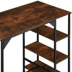 tectake Barový stôl Cannock 109x60x100cm - Industrial tmavé drevo