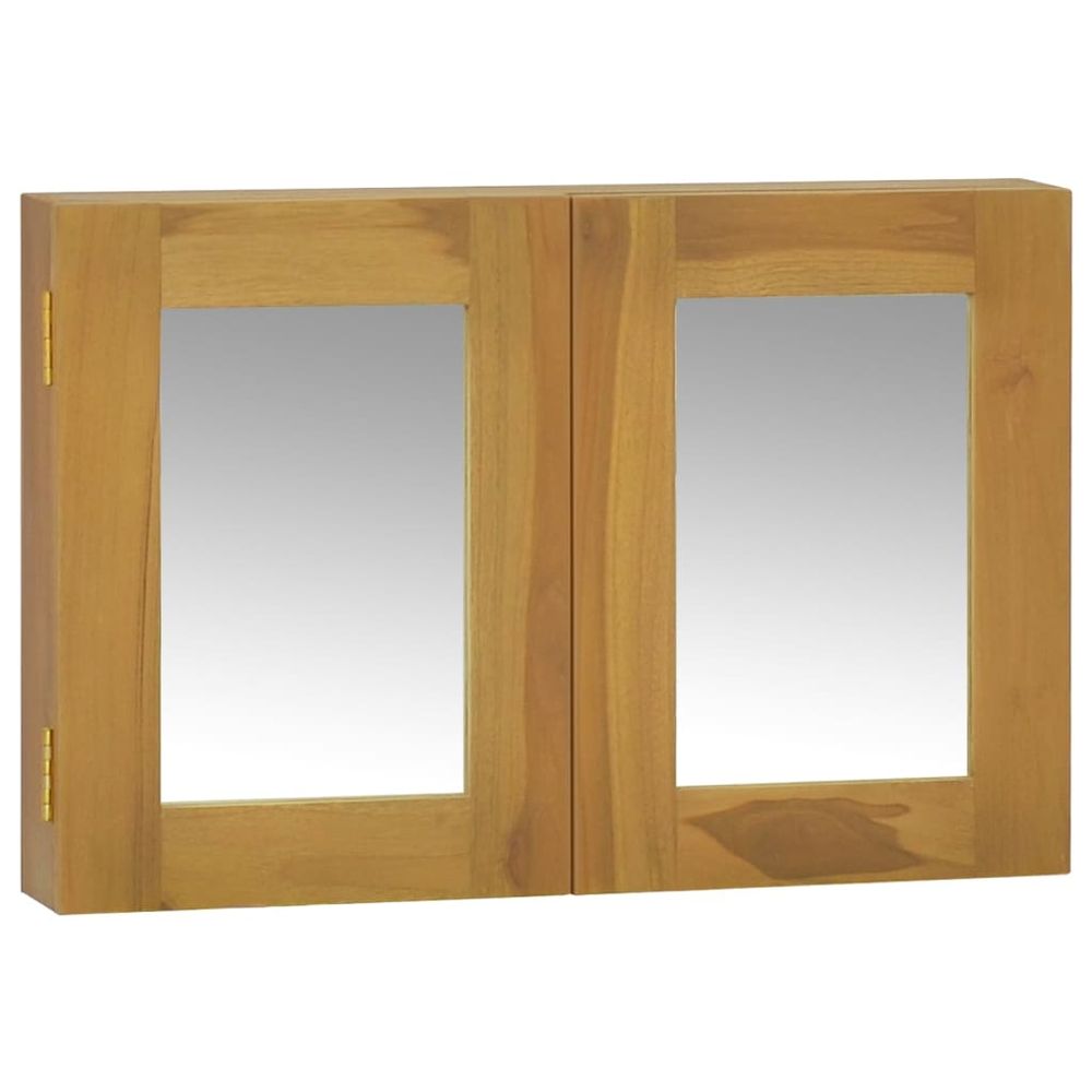 Petromila vidaXL Zrkadlová skrinka 60x10x40 cm masívne tíkové drevo
