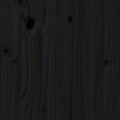Vidaxl Záhradná lavica čierna 50x44x45 cm masívna borovica