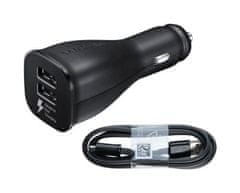 SAMSUNG Originálna rýchlonabíjačka do auta EP-LN920BB + Micro USB ECB-DU5ABE 2A čierna 20344