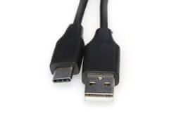 Platinet USB kábel TYPE-C a dátový kábel 2A/1M - čierny