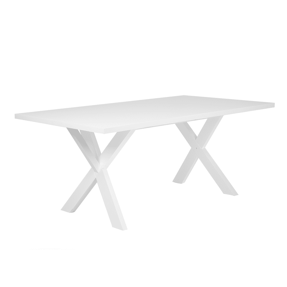 Beliani Biely jedálenský stôl 180 x 100 cm LISALA