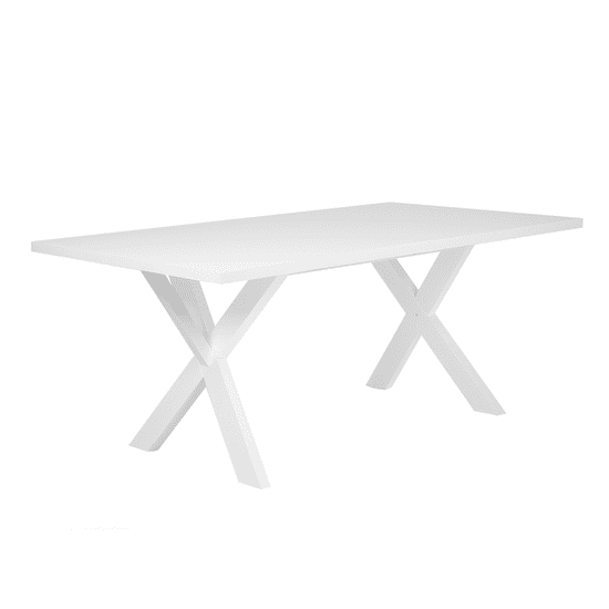 Beliani Biely jedálenský stôl 180 x 100 cm LISALA