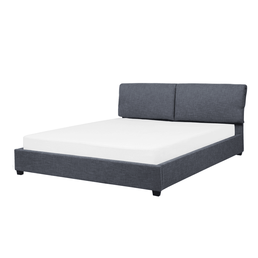 Beliani Čalúnená posteľ 180 x 200 cm sivá BELFORT