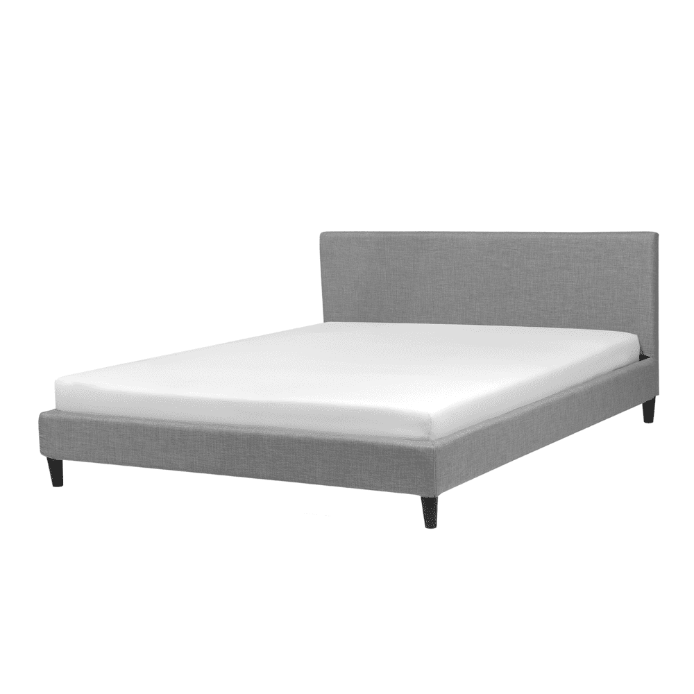 Beliani Čalúnená posteľ 180 x 200 cm sivá FITOU