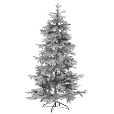 Beliani Zasnežený umelý vianočný stromček 210 cm biely TOMICHI