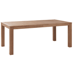 Beliani Záhradný stôl z eukalyptového dreva 190 x 105 cm svetlohnedý MONSANO