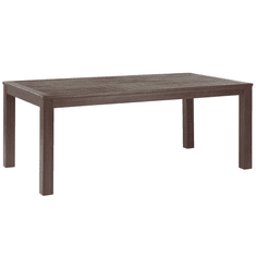 Beliani Záhradný stôl z eukalyptového dreva 180 x 100 cm tmavohnedý TUSCANIA
