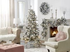 Beliani Zasnežený vianočný stromček 210 cm biely TATLOW