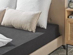 Beliani Bavlnená posteľná plachta 90 x 200 cm čierna HOFUF