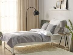Beliani Súprava posteľnej prikrývky a vankúšov 140 x 210 cm sivá ALAMUT
