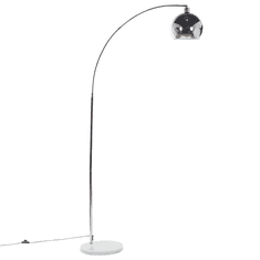 Beliani Kovová stojaca lampa 210 cm strieborná PAROO