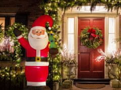 Beliani Vianočný nafukovací LED Santa Claus 225 cm červený IVALO