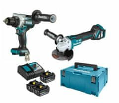 Makita Dlx2431Tj 18V kombinovaná súprava (Ddf486+Dga513) 3x5,0Ah Makpac