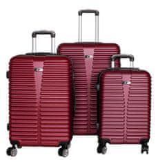 Linder Exclusiv Sada cestovných kufrov MC3079 Červená