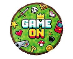 Balónik foliový GAME ON - Pixel - Minecraft - 45 cm