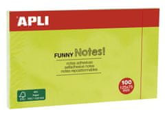 Apli Samolepiace bloček "FUNNY", zelená, 75 x 125 mm, 100 listov, 15004