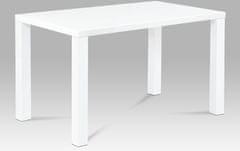Autronic Jedálenský stôl 120x80x76 cm, vysoký lesk biely AT-3006 WT