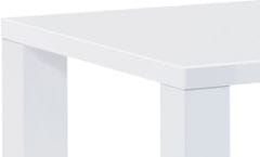 Autronic Jedálenský stôl 135x80x76 cm, vysoký lesk biely AT-3007 WT