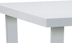 Autronic Jedálenský stôl 150x90 cm, MDF doska, biely vysoký lesk, chrómovaná podnož AT-2088 WT