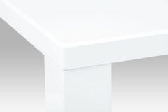 Autronic Jedálenský stôl 160x90x76 cm, vysoký lesk biely AT-3008 WT