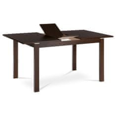 Autronic Jedálenský stôl rozkladacia 120+30x80x74 cm, doska MDF, dyha, nohy masív, orech BT-6777 WAL