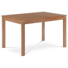 Autronic Jedálenský stôl rozkladacia 120+30x80x74 cm, doska MDF, dyha, nohy masív, tmavý buk BT-6777 BUK3