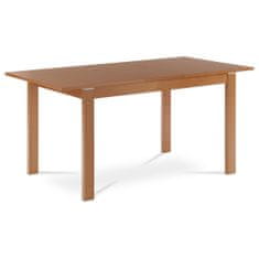 Autronic Jedálenský stôl rozkladacia 120+30x80x74 cm, doska MDF, dyha, nohy masív, tmavý buk BT-6777 BUK3