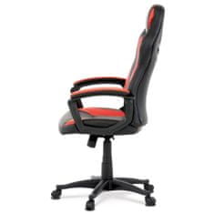 Autronic Herné stoličky, poťah - červená a čierna ekokoža. hojdacia mechanizmus KA-Y209 RED