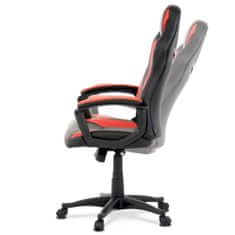 Autronic Herné stoličky, poťah - červená a čierna ekokoža. hojdacia mechanizmus KA-Y209 RED