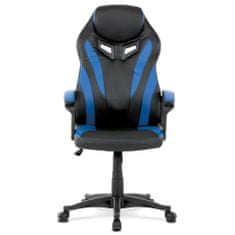 Autronic Herné stoličky, poťah - modrá a čierna ekokoža, hojdacia mechanizmus KA-Y209 BLUE