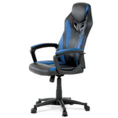 Autronic Herné stoličky, poťah - modrá a čierna ekokoža, hojdacia mechanizmus KA-Y209 BLUE