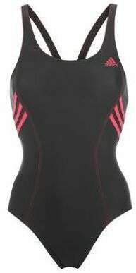 Adidas - 3S Swimsuit Ladies - Black/Vivberry - 10(32)