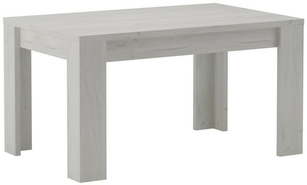 CASARREDO Jedálenský stôl rozkladacia KORA 120x80 jaseň biely
