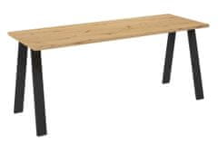 CASARREDO Jedálenský stôl Kolina 185x90 cm čierna/artisan