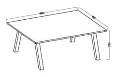 CASARREDO Jedálenský stôl Kolina 185x90 cm čierna/artisan